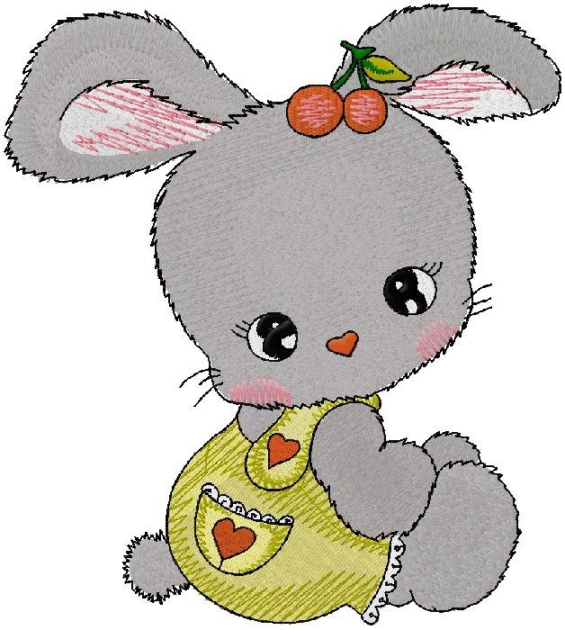 bunny embroidery design