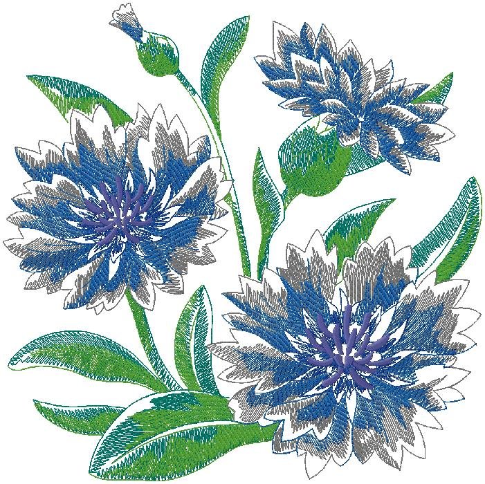 floral embroidery design