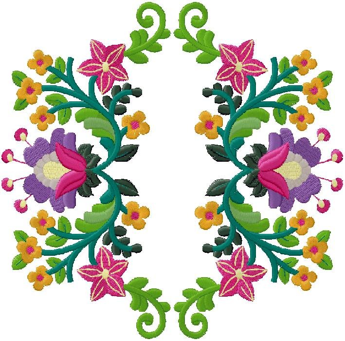 wonderful floral embroidery design