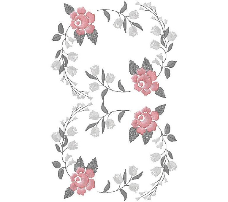 wonderful flowers embroidery design