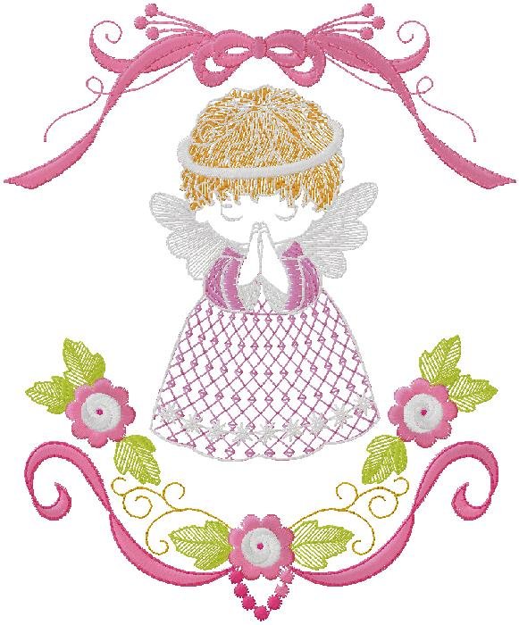 Angel embroidery design