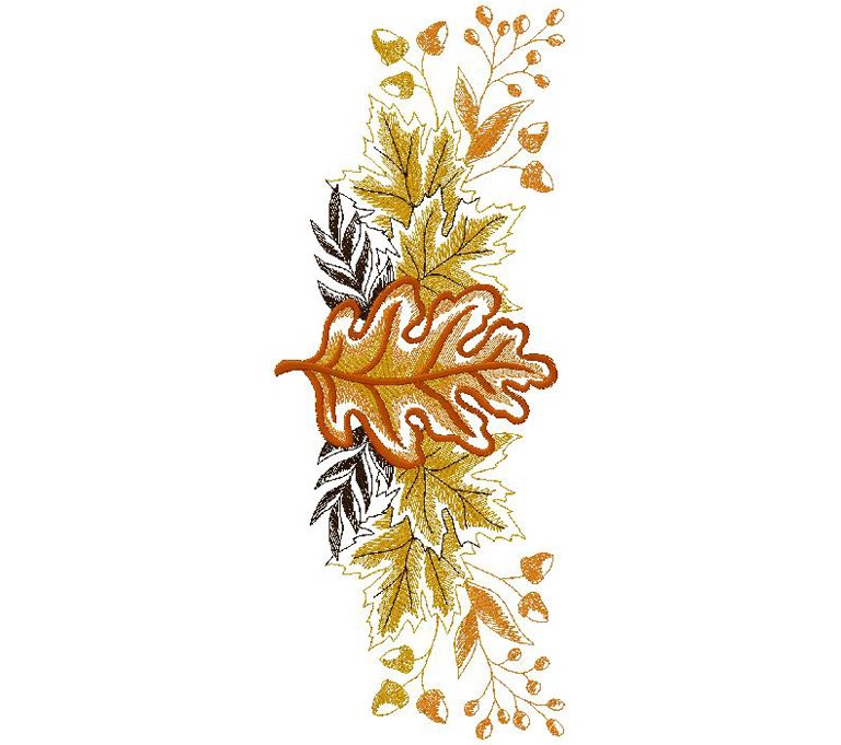 Autumn Leaves embroidery design