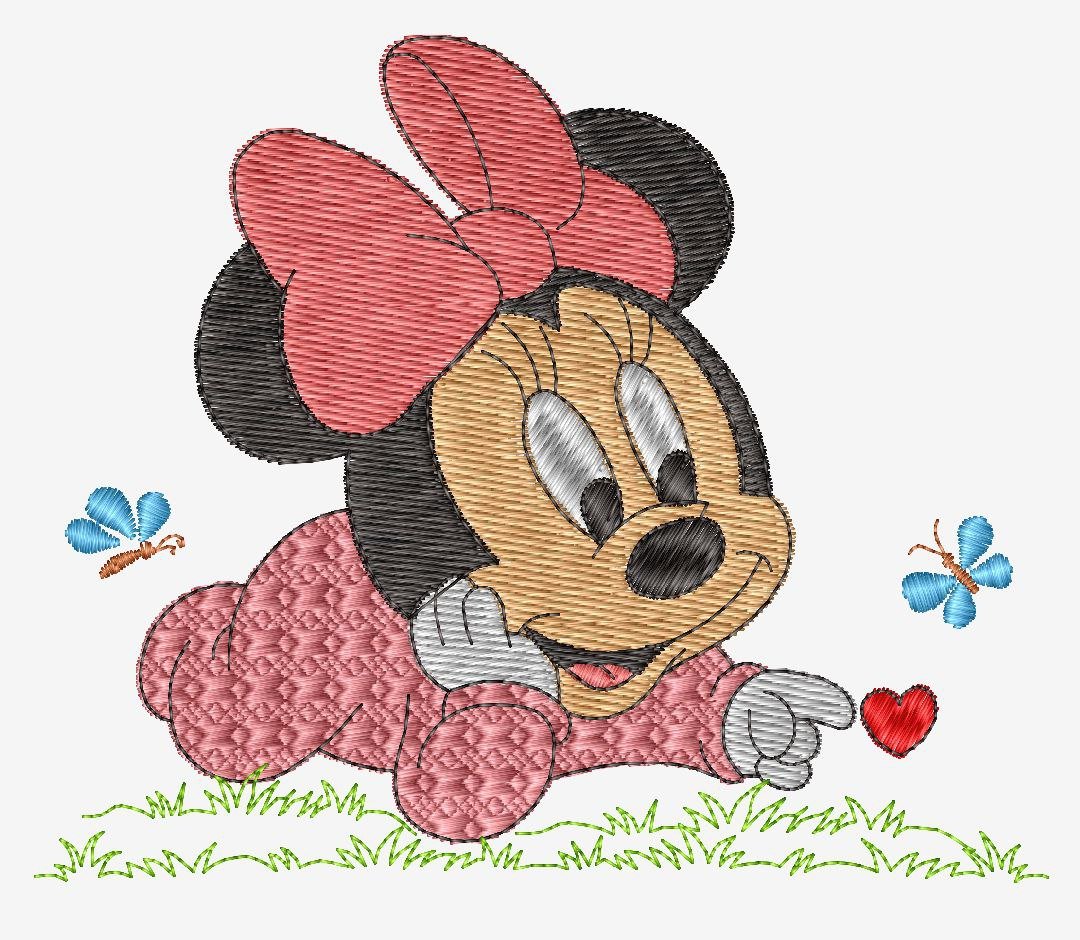 Minnie embroidery design