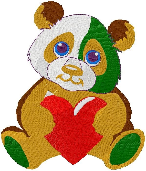 Panda embroidery design