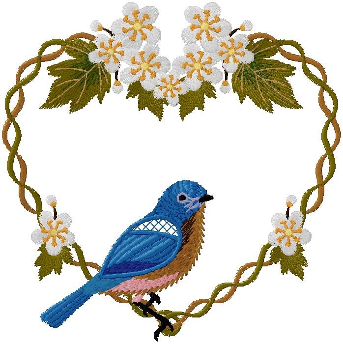 bird embroidery design