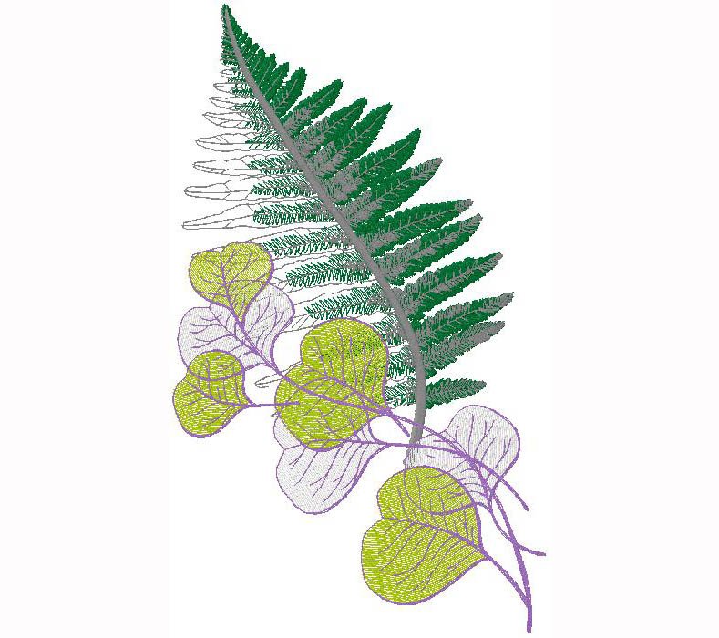 branch embroidery design