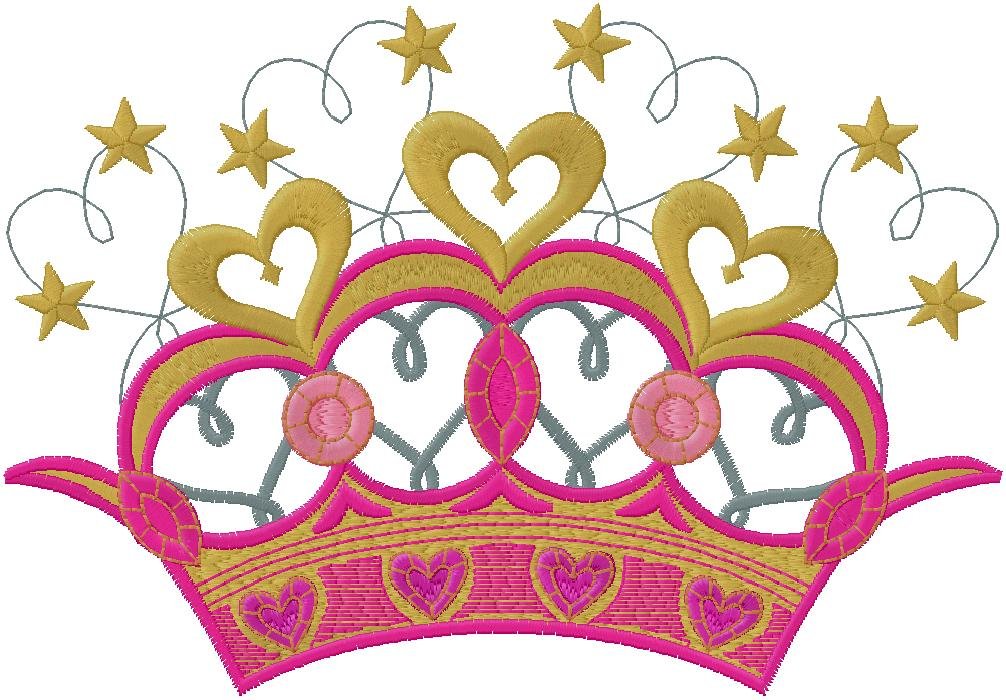 crown embroidery design