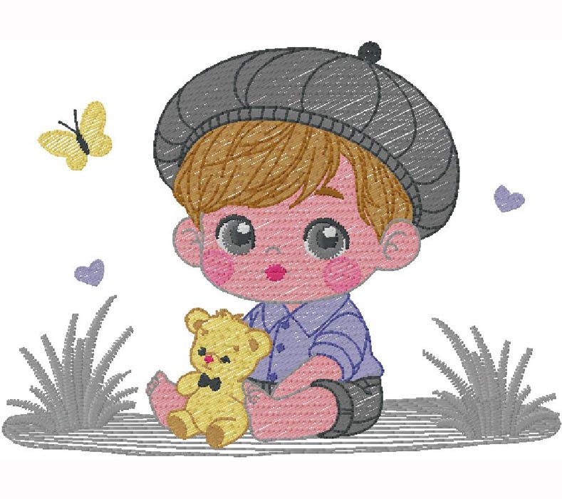 cute Baby machine Embroidery Design
