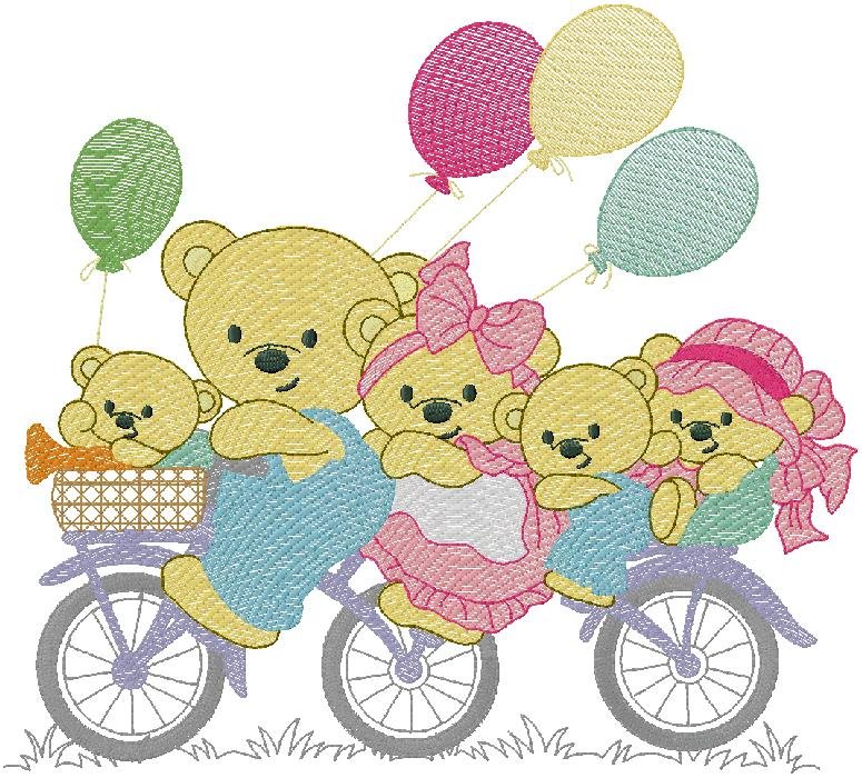 cute Bears embroidery design
