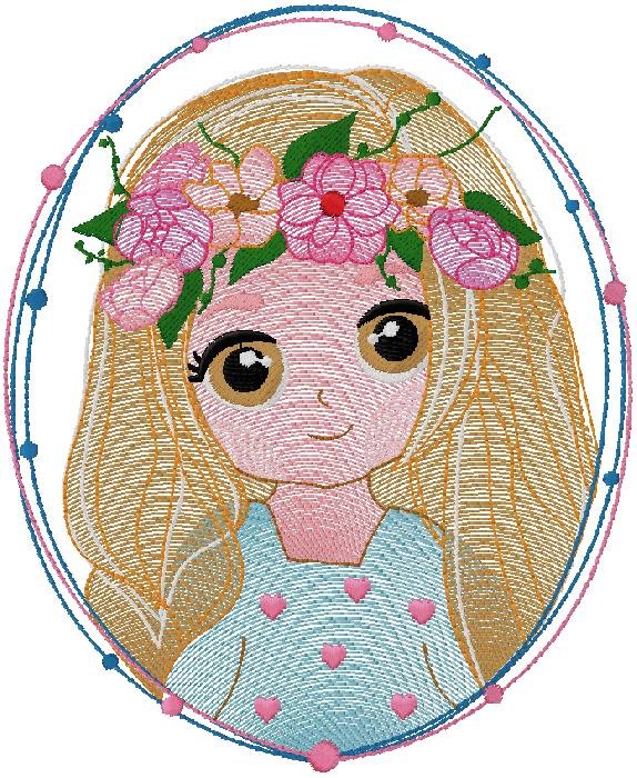 cute Girl embroidery design