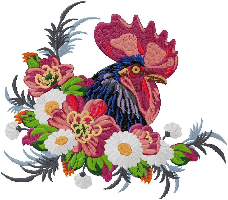 cute Rooster embroidery design