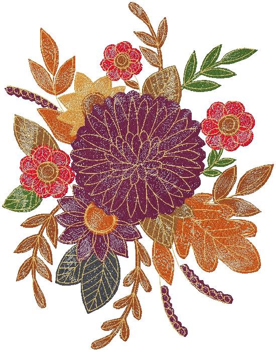 fantastic floral Embroidery Design