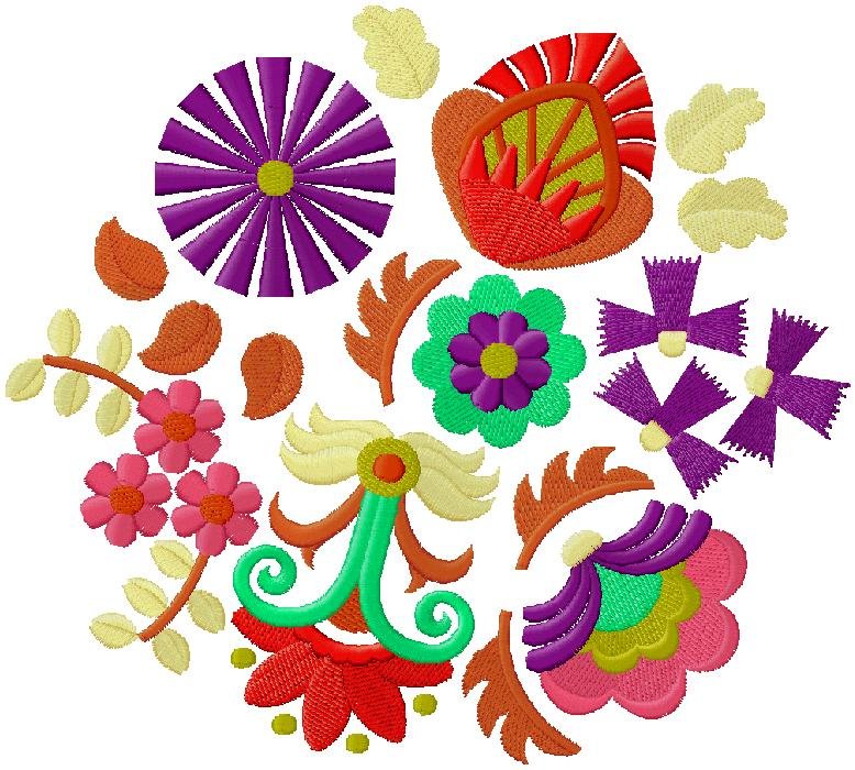 floral embrpodery design