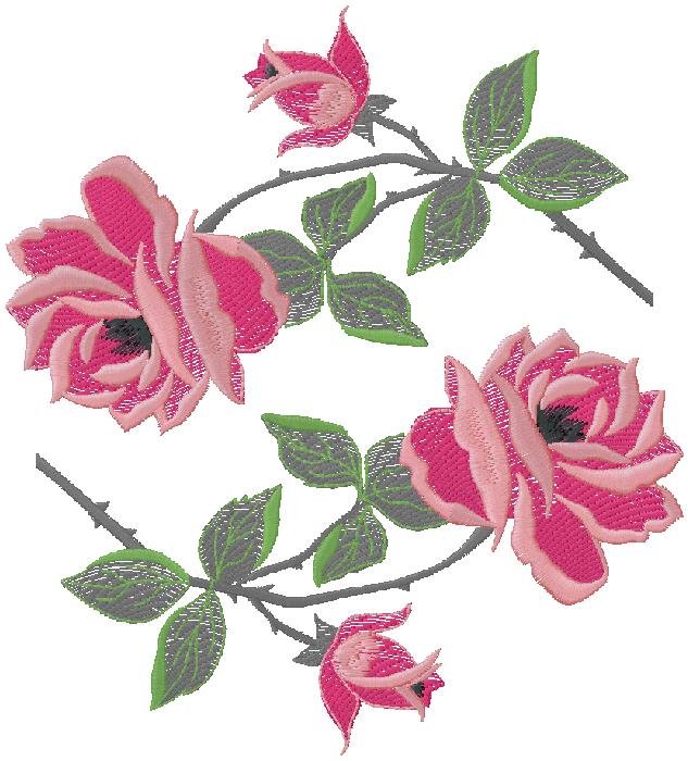 floral embroidery design