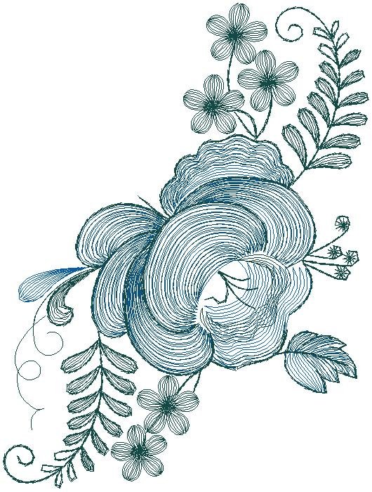 floral embroidery design