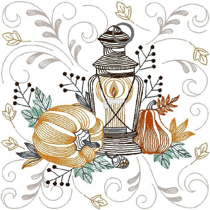 pumpkin embroidery design