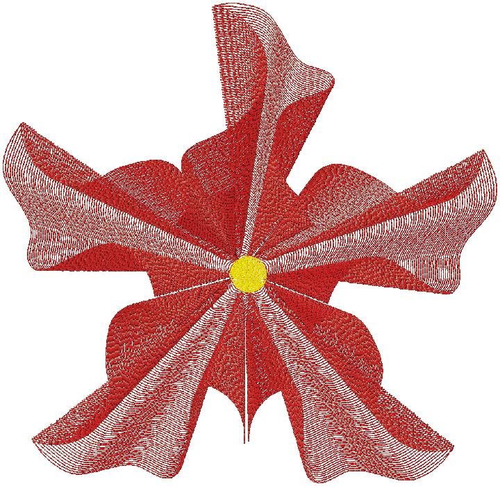 Red flower embroidery design