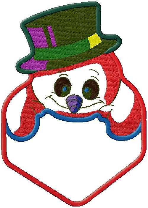 snowman embroidery design