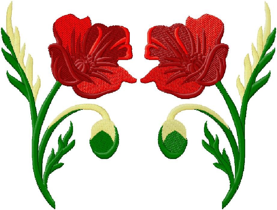 womderful Floral Embroidery Design
