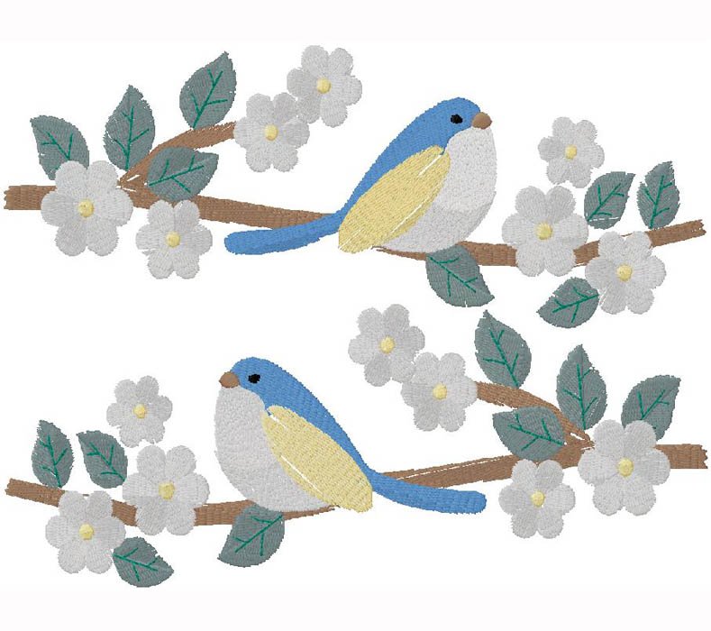 wonderful Birds Embroidery Design