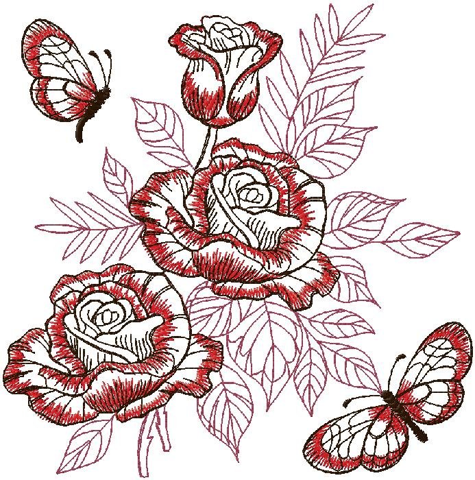 wonderful floral embroidery design