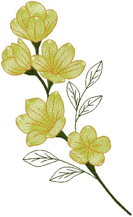 wonderful flower embroidery design