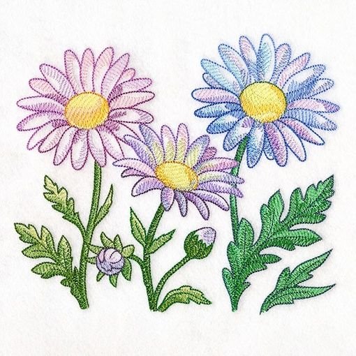 wonderful flowers Embroidery Design