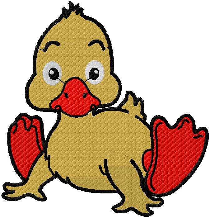 Baby Duck Embroidery Design