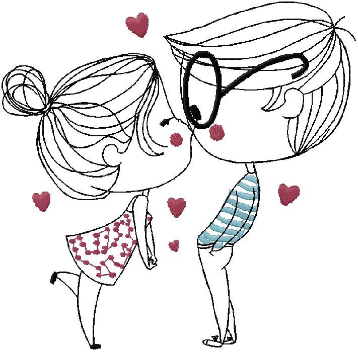 Couple Embroidery design