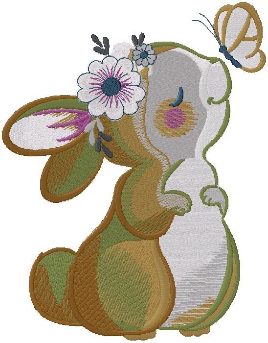 Easter Bunny Embroidery Design