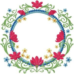 Floral Border embroidery design