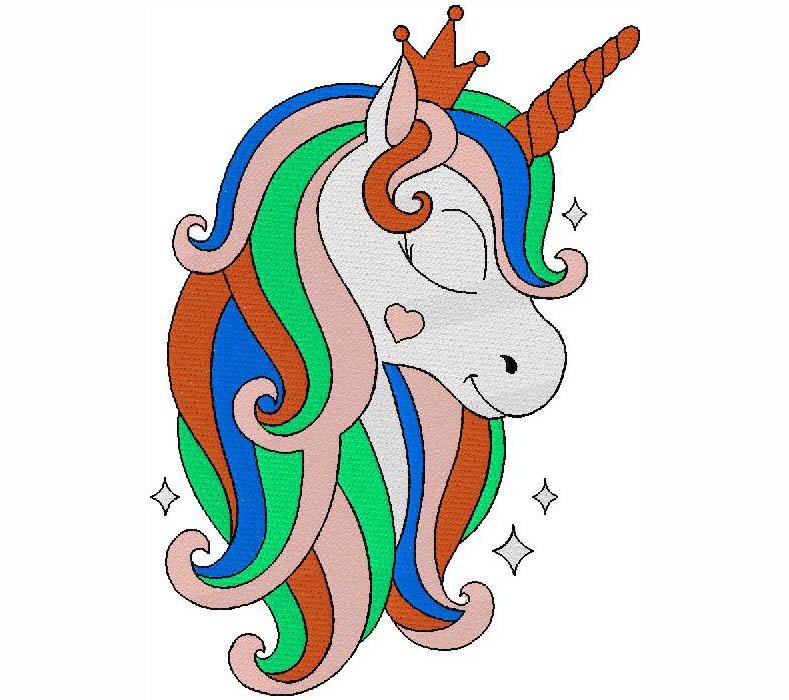 Unicorn embroidery design