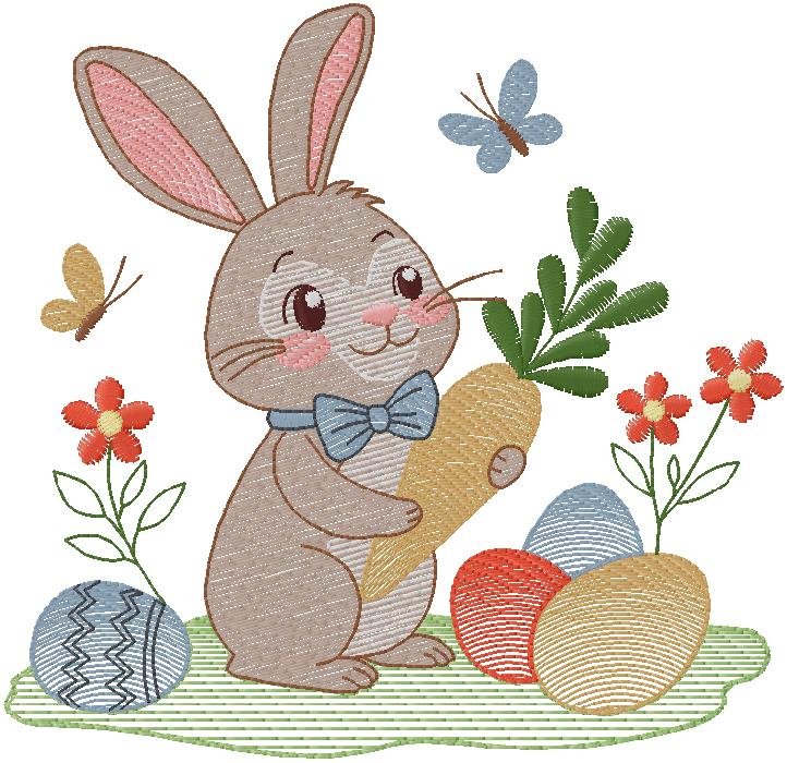 cute Bunny embroidery design