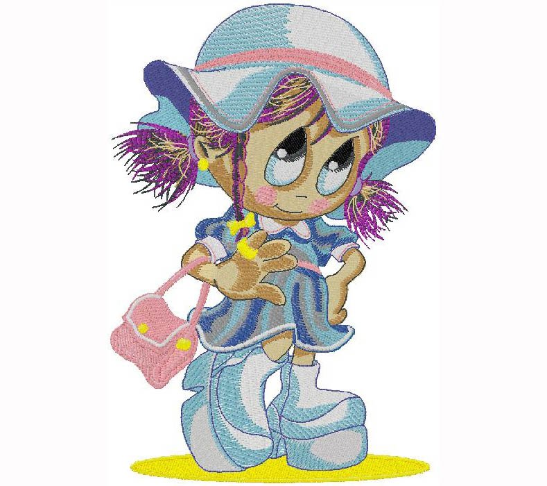 cute Girl embroidery design