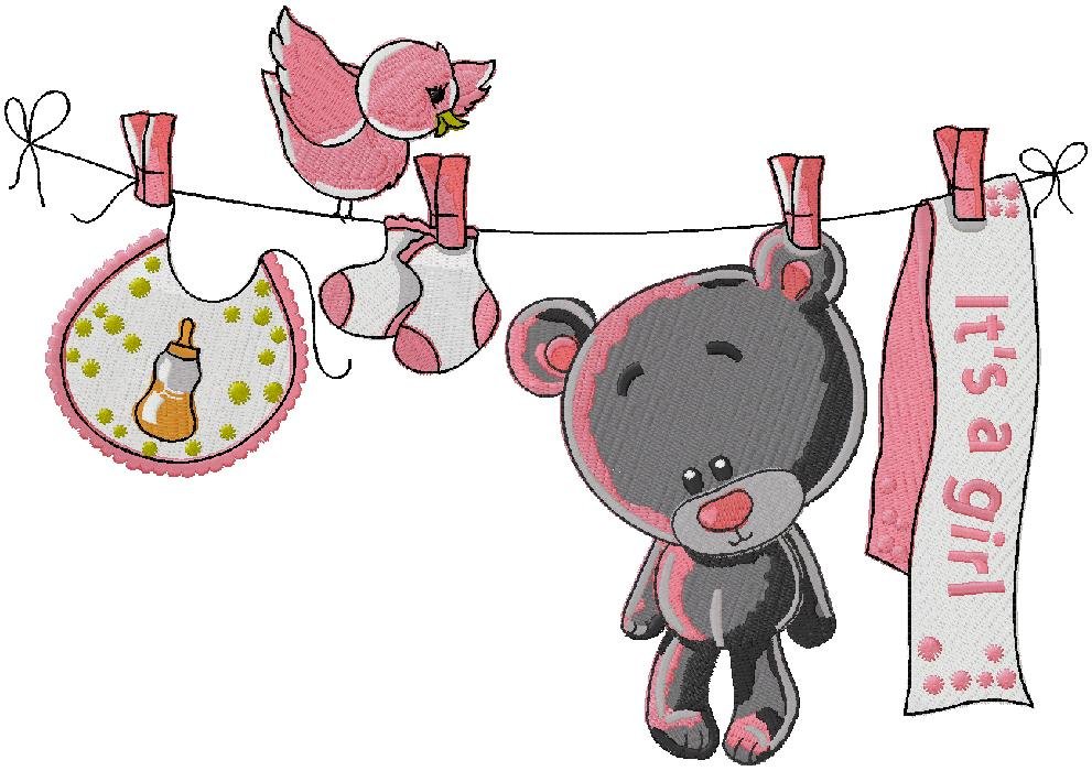 cute bear embroidery design