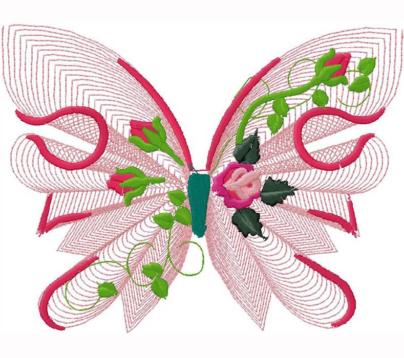 fantastic Butterfly embroidery design