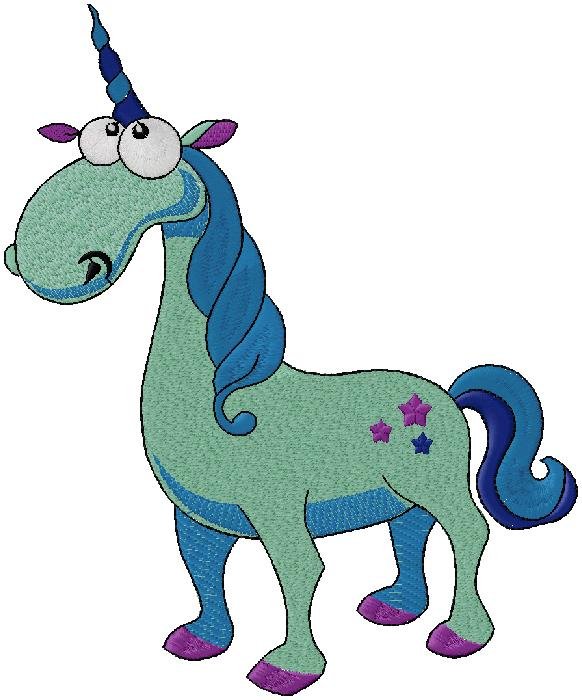 fantastic unicorn embroidery design