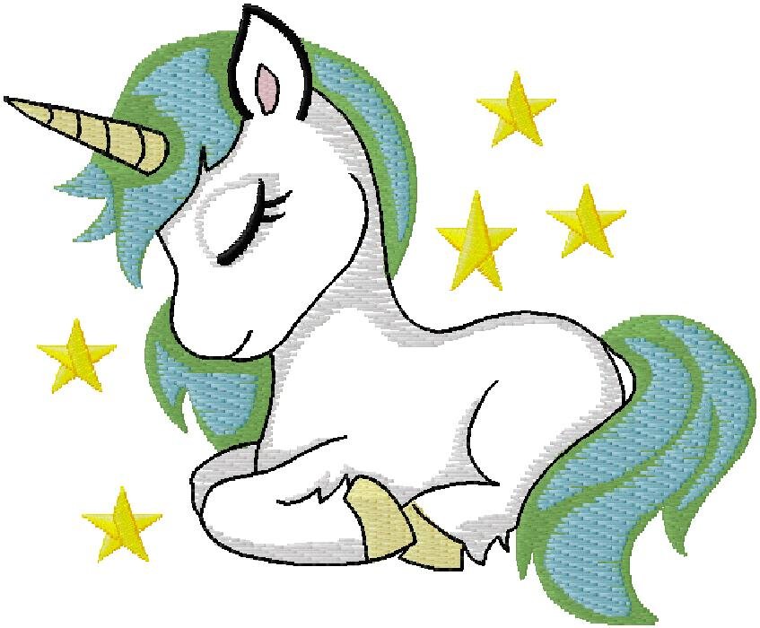 unicorn embroidery design