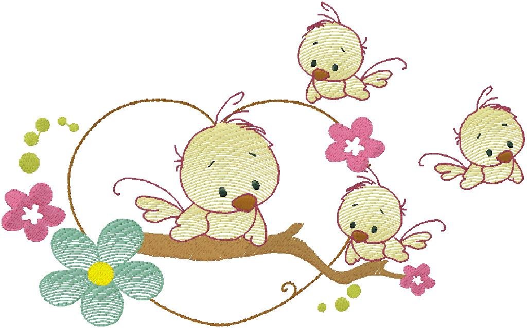 wonderful Birds embroidery design
