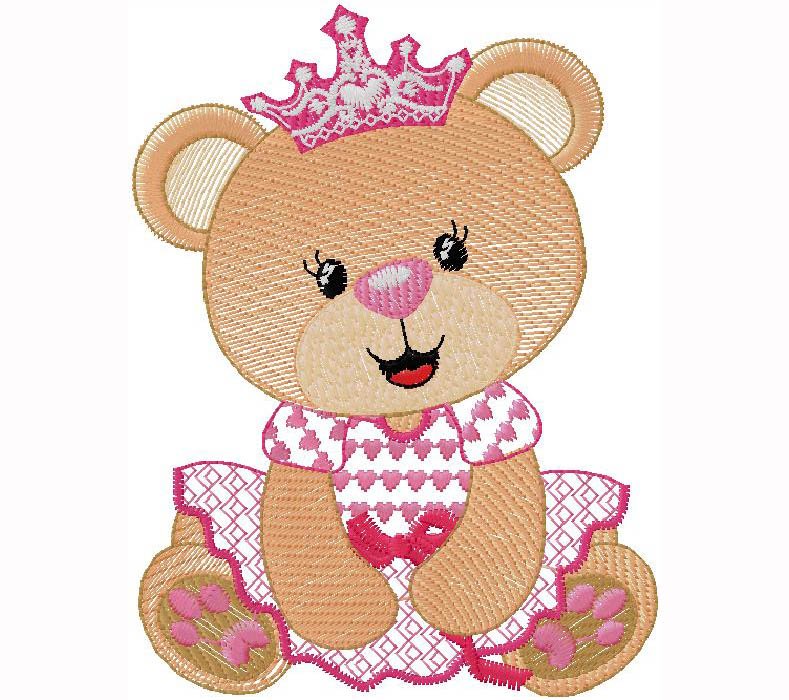 wonderful Teddy Girl embroidery design