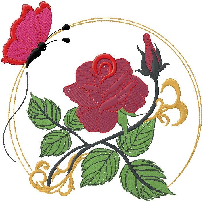 wonderful floral embroidery design