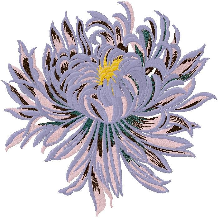 wonderful flower embroidery design
