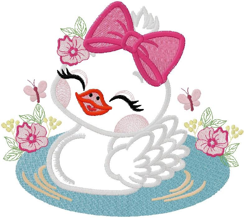 Baby Duck embroidery design for free download