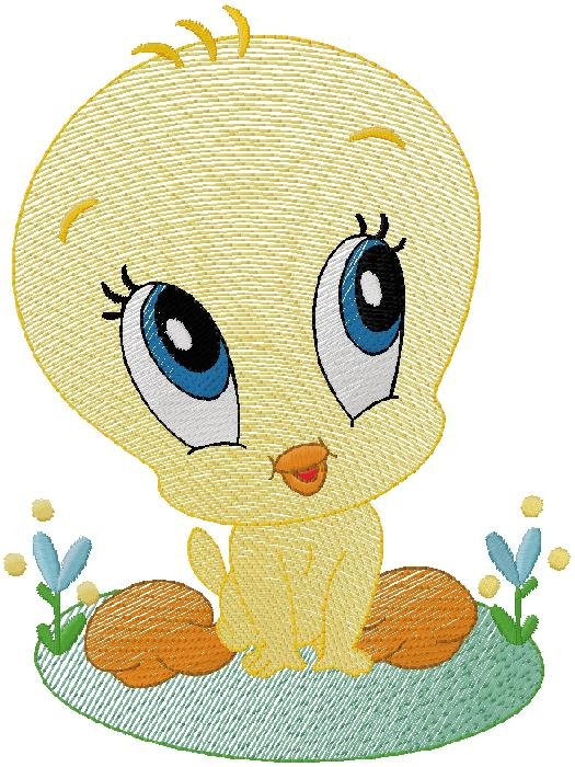 Baby Tweety machine embroidery design for free download