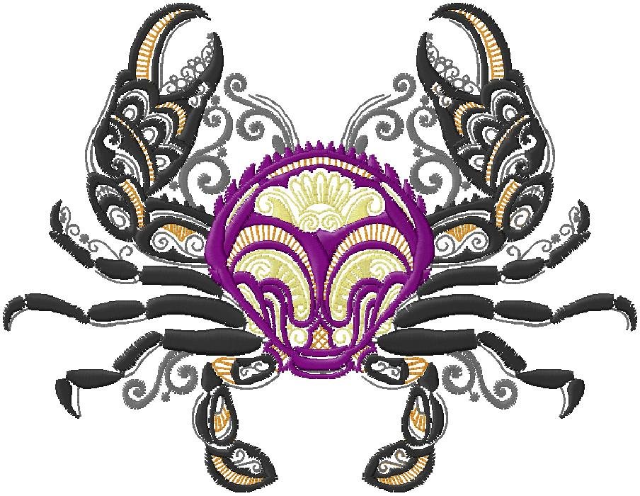  Crab embroidey Design