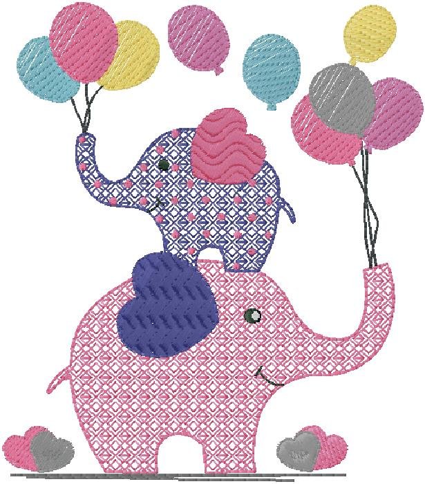 Elephant embroidery design for free download