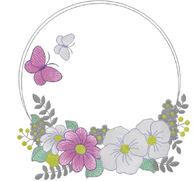Floral embroidery design for free download