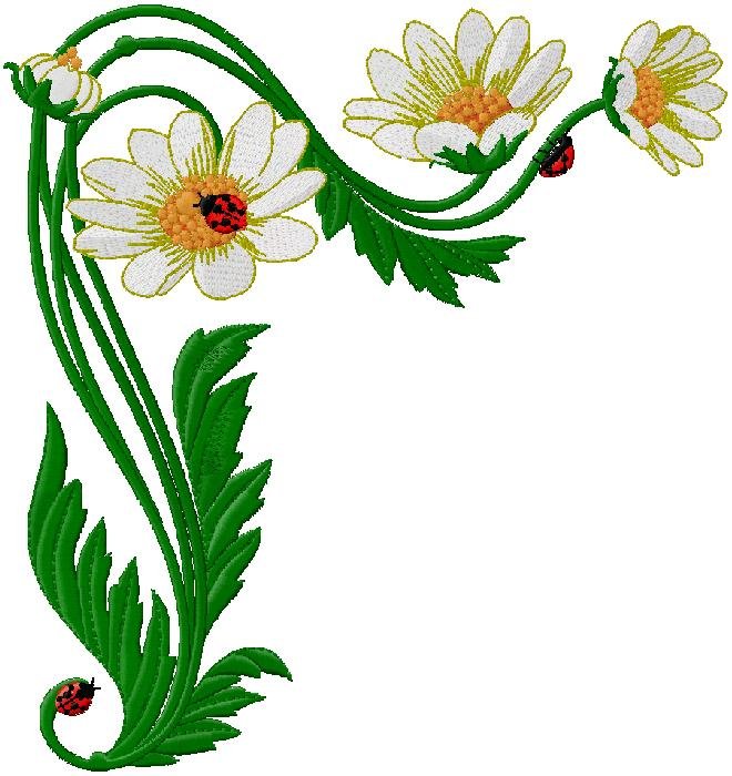 Floral embroidery design