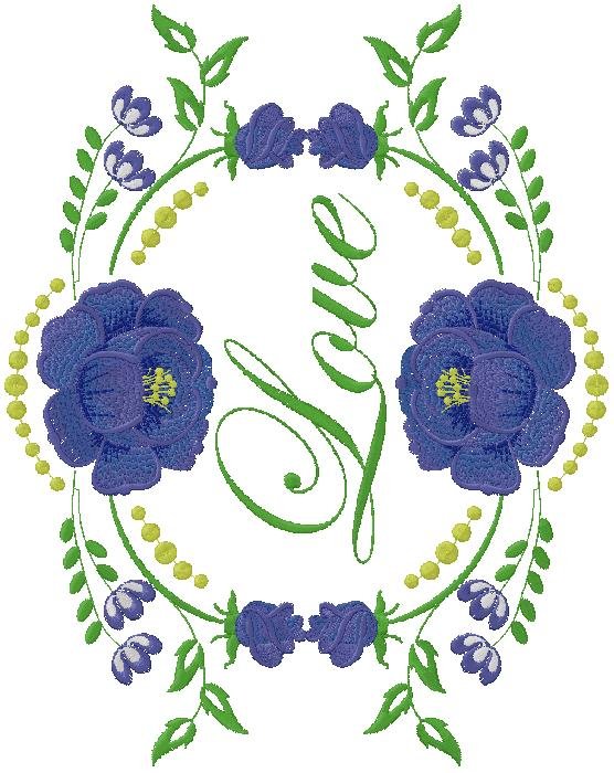 Love floral embroidery design for free download