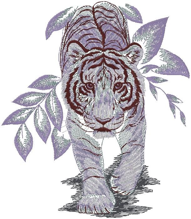 Tiger embroidery designs 